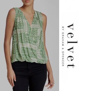 NWT Anthropologie ~ Velvet by Graham & Spencer Sleeveless Surplice Blouse